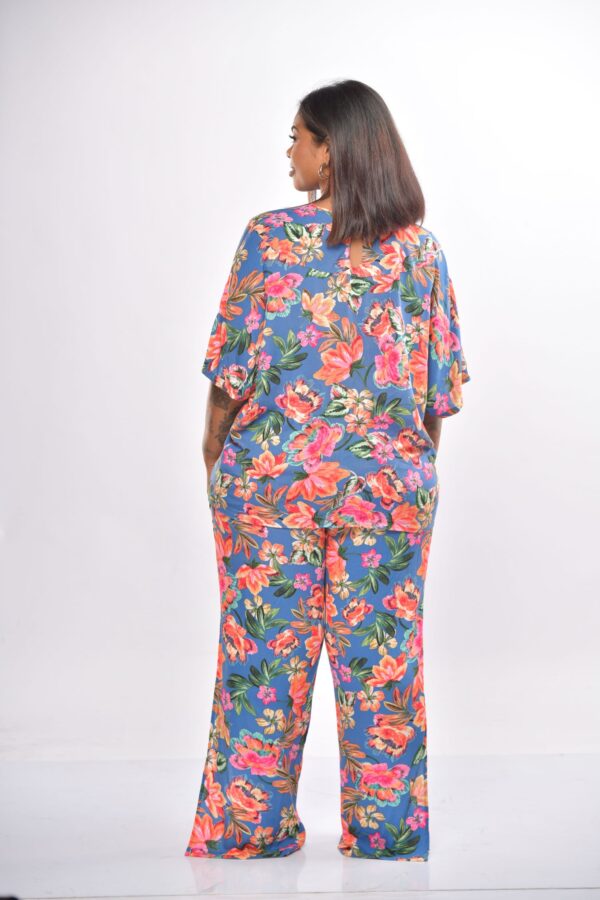 Ladies Floral Printed Resort Pant - Image 2