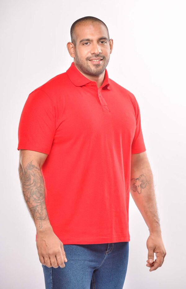 Men's Casual Polo with DXL Embroidery Detail - Image 3