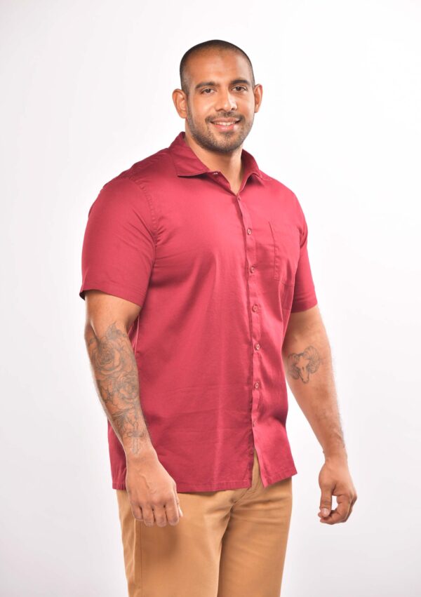 Men's Casual Standard Collar Short Sleeve Shirt - Image 3