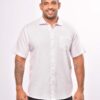 Gents short sleeve linen shirt white
