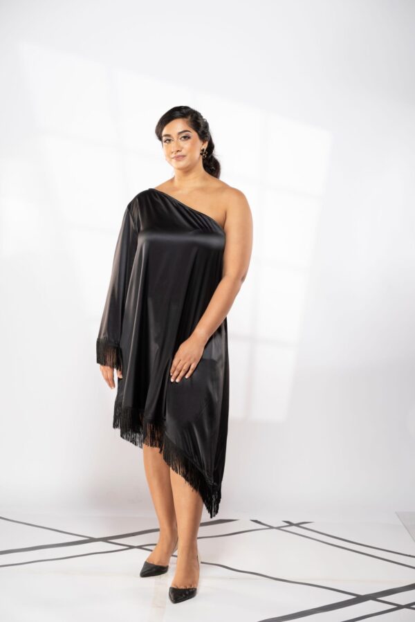 Ladies Exclusive one shoulder tassel Dress