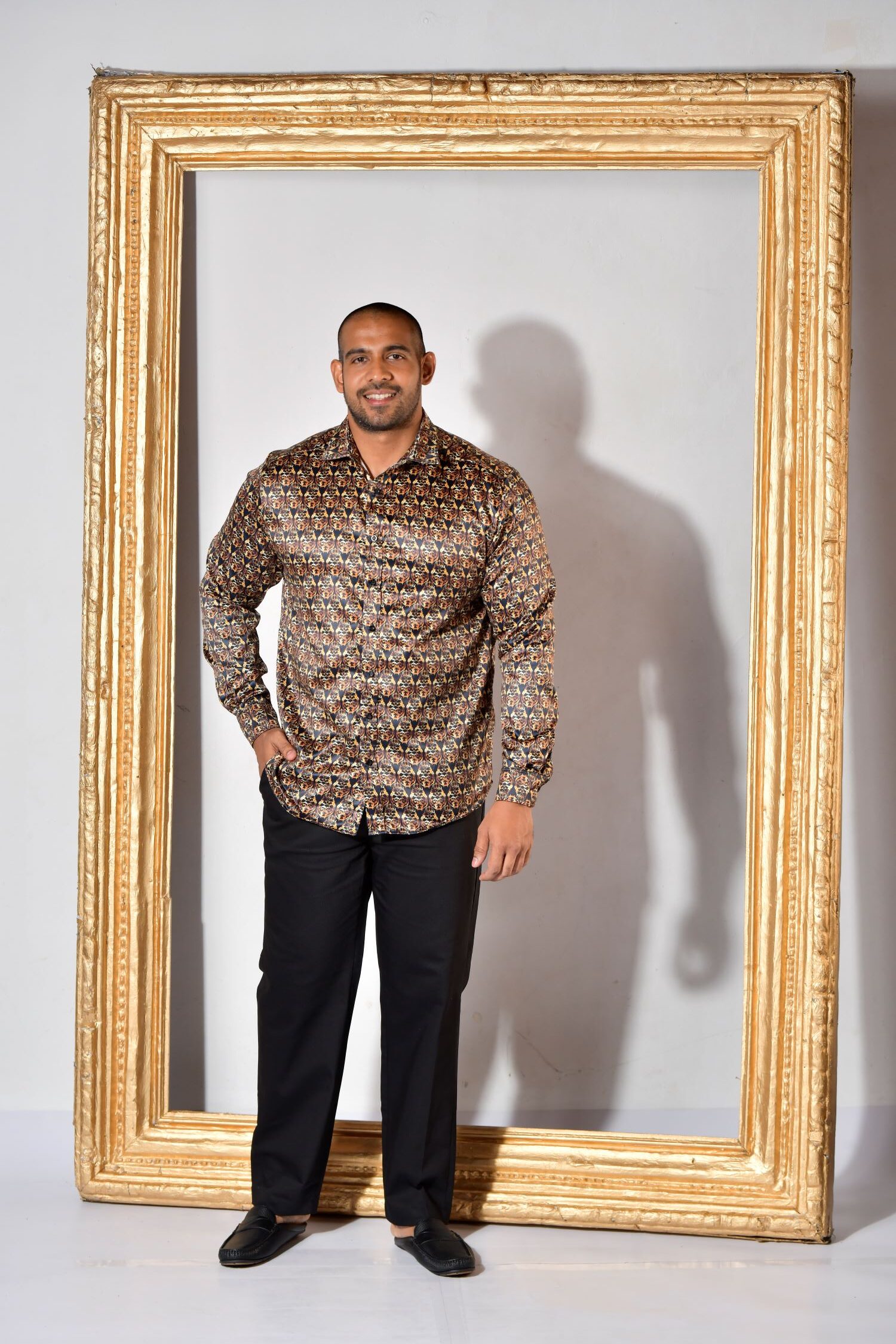 Men's Exclusive Standard Collar Long Sleeve Shirt | DoubleXL