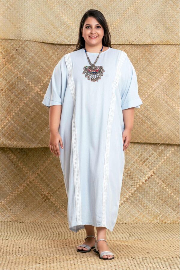 Ladies Casual Linen Kaftan Dress