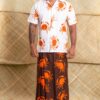 Gents Batik Sarong - Orange crab design front