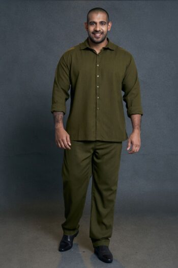 Gent Casual Linen core Pant - LIGHT KHAKI GREEN