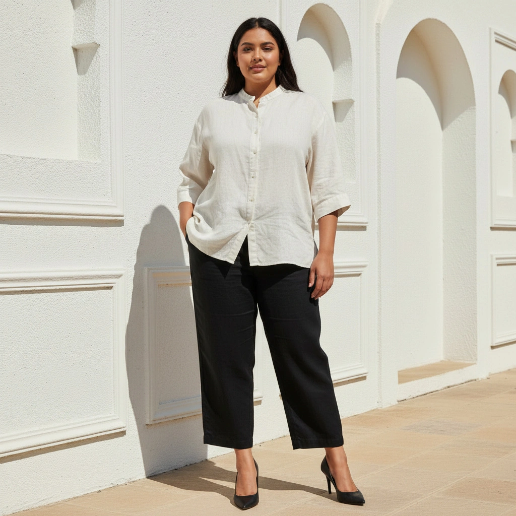 Kavi Use this shirt and keep it untucked and foot length linen pant an da5d8839 8bbb 4e48 b4df 818cf70a1aa7