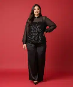 Ladies Long Sleeve Sequin Top