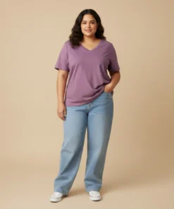 Ladies V Neck T Shirt