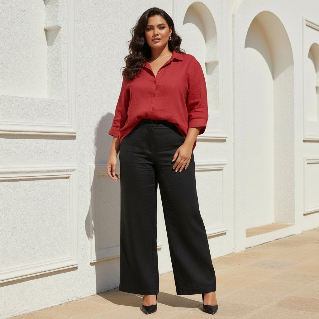 Kavi Use this shirt and keep it untucked and foot length linen black p 3438d560 2664 48ef 946c 825a9fc2aef3