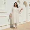 Kavi put this white kurta given in the first with a white pant on a pl 5fdbca29 f841 43b6 b6b8 baa8059348a9